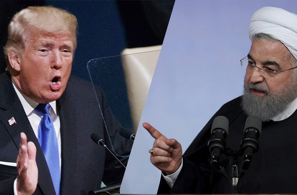 ראש ממשלת איראן, חסן רוחאני; נשיא ארה״ב, דונלד טראמפ (צילום: AP).
