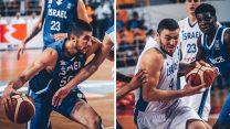 נתנאל ארצי (מימין) ויובל זוסמן (משמאל) במדי נבחרת העתודה  (צילום: איגוד הכדורסל).