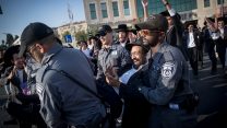 הפגנות חרדים בירושלים (צילום: יונתן זינדל \ פלאש90)