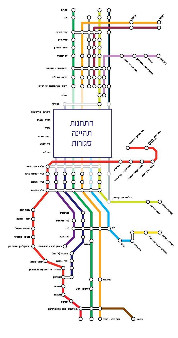 מפת הקווים המושבתים (קרדיט: דוברות רכבת ישראל)