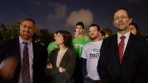 הפגנה נגד מכירת נשק ישראלי למדינות המשתמשות בו לרצח עם בגן הוורדים בירושלים, 30.10.2017 (צילום: אלי יוסף)
