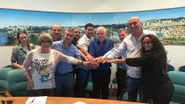 חתימת ההסכם במגמ בטיחות (צילום: דוברות ההסתדרות)