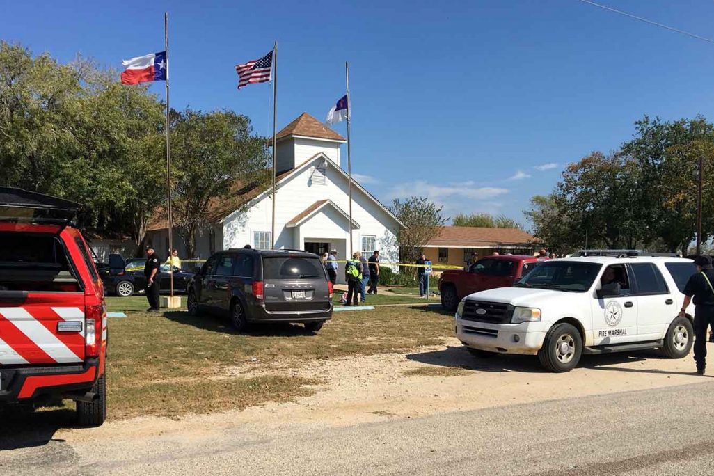 הכנסייה בה התרחש אירוע הירי בטקסס 5 בנובמבר (צילום: MAX MASSEY/ KSAT 12/via REUTERS)