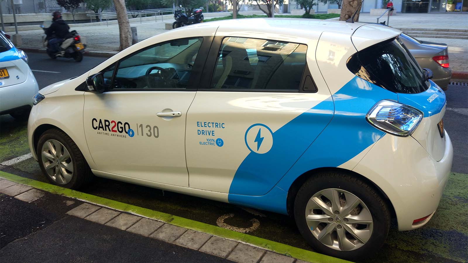 car2go. המכונית החשמלית במפרץ חיפה (צילום: ארז רביב).