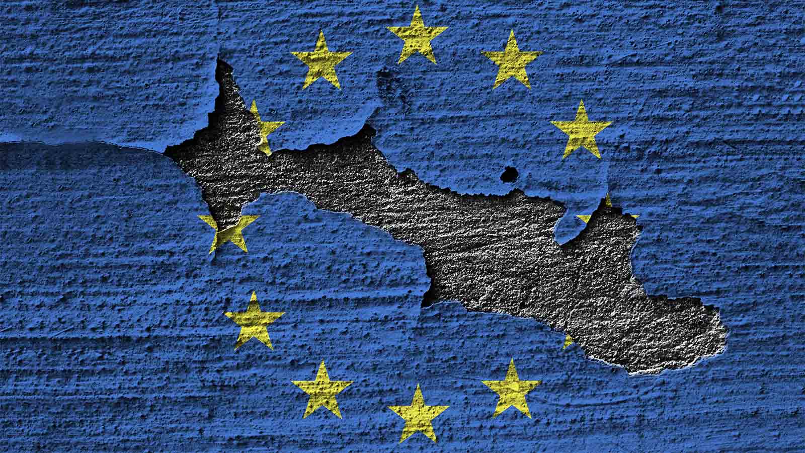 דגל מתקלף של האיחוד האירופי (צילום: Shutterstock).