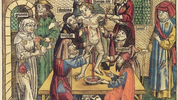 עלילת דם מ-1493: סאגת עינוייו של סימון, איור מתוך כרוניקת נירנברג (צילום: Schedelsche Weltchronik / ויקיפדיה).