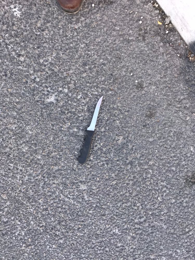 סכין ששימשה את המחבל בפיגוע בגוש עציון, 17 בנובמבר 2017. צילום: דובר צה&quot;ל