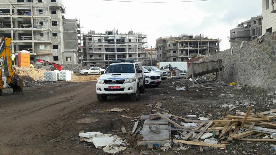 אתר הבנייה בו נהרג מחמוד חסין כנאענה בן ה-17. (עמוד הפייסבוק של חאטב נאסר)
