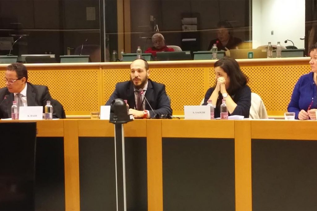 מפגש צעירים ישראלים ופלסטינים בפרלמנט האירופי, במסגרת תכנית "מנהיגים פוליטיים צעירים" (YPL). (צילום: באדיבות הכותבת)