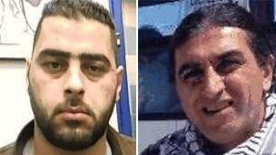 מחמד מחרמה (משמאל) המואשם בהקמת תשתית טרור ביו&quot;ש עבור איראן, וקרוב משפחתו בכר מחרמה (מימין) שגייס אותו לשירות האיראנים (צילום: תקשורת שב&quot;כ)