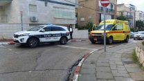 אתר הבנייה בבני ברק בו נפצע בן 12 באורח קשה, 17 בינואר 2018 (צילום: מד"א)