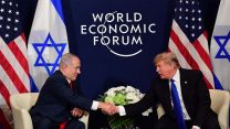 ראש הממשלה בנימין נתניהו נפגש עם נשיא ארצות הברית דונלד טראמפ בדאבוס. (צילום: עמוס בן גרשום, לע"מ)