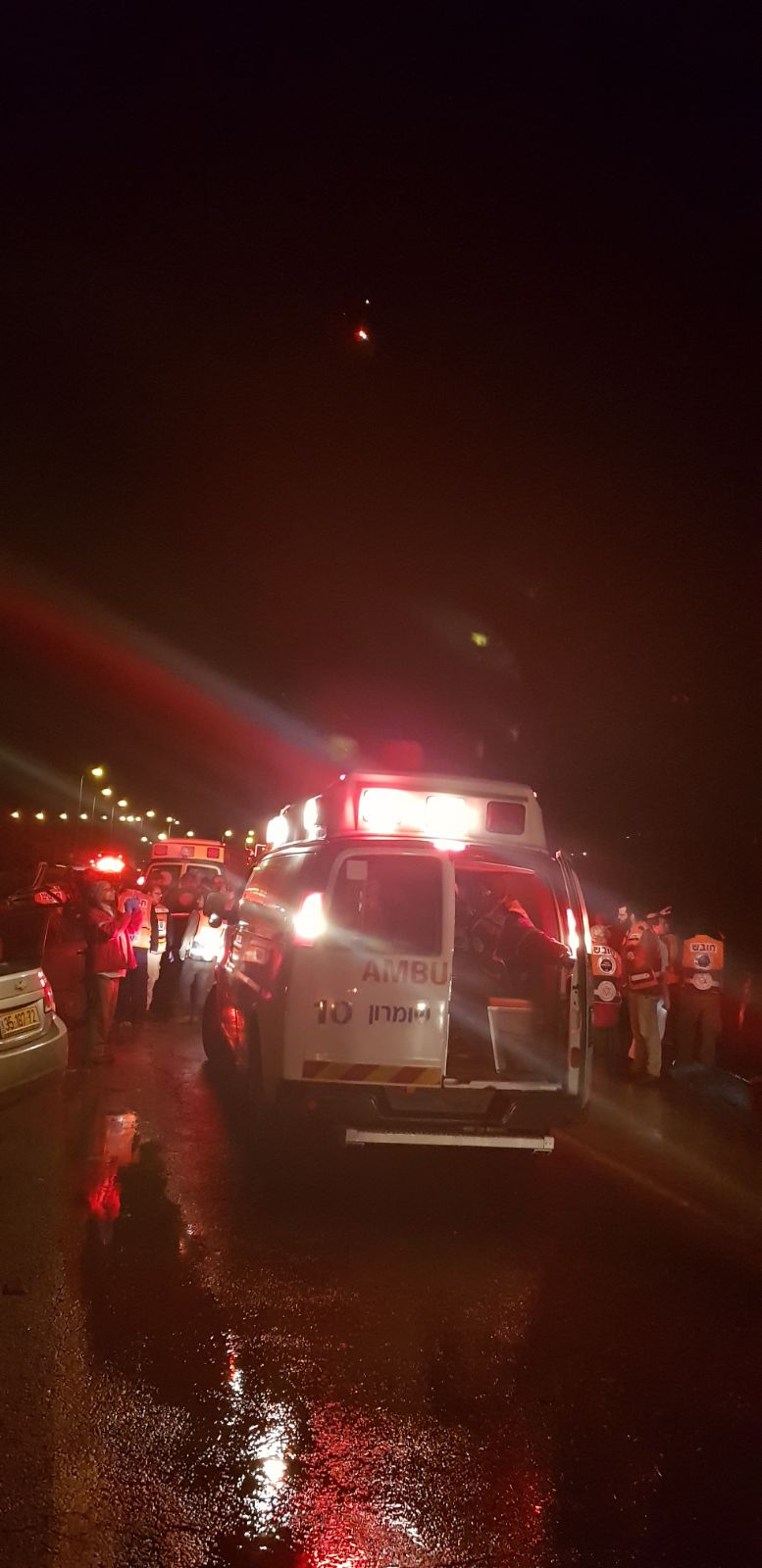 תאונת הדרכים הקטלנית בשומרון, 23 בינואר 2018 (צילום: דוברות המשטרה)