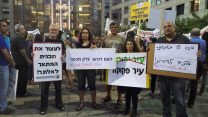 הפגנה של מטה המאבק לבינוי שפוי בהרצליה (צילום: פרטי)