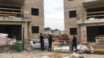 אתר תאונת עבודה באתר בניה ברחוב עמק יזרעאל באשקלון דוברות המשטרה)
