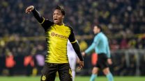 Mandatory Credit: Photo by Pixathlon/REX/Shutterstock (9419116j)
Football : Germany - Europa League 2017/18 
Borussia Dortmund Vs Atalanta Bergamo 
15.02.2018- Michy Batshuayi ( Borussia Dortmund )
 at Signal Iduna Park, Dortmund.
Football: Germany, 1. Bundesliga, Dortmund - 15 Feb 2018