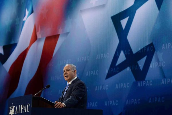 ראש הממשלה נתניהו נואם בכנס השדולה היהודית AIPAC בארה"ב (צילום: חיים צח/ לע"מ)