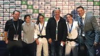 תמנע נלסון לוי (זהב) וגפן פרימו (ארד) בגרנד פרי מרוקו (באדיבות איגוד הג'ודו )