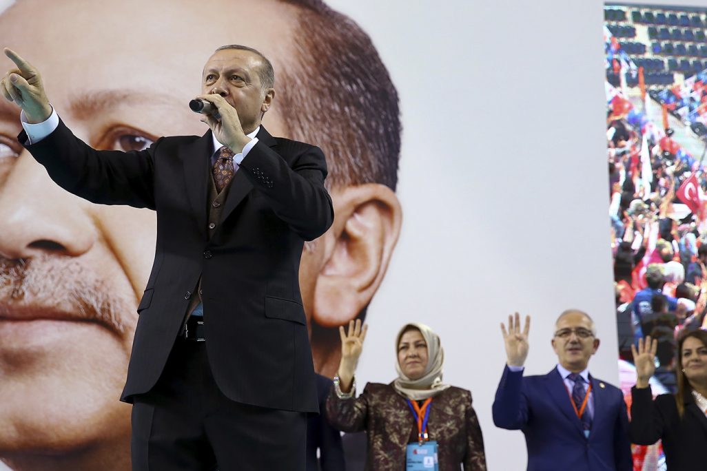 ננשיא טורקיה רג'פ טייפ ארדואן  (צילום: .(Kayhan Ozer/Pool Photo via AP)