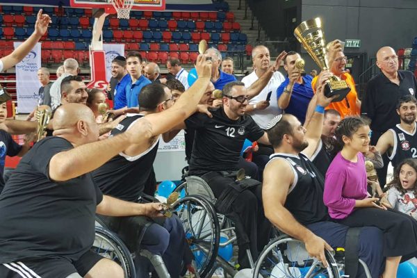 גמר גביע המדינה בכדורסל כסאות גלגלים בית הלוחם חיפה מול אילן רמת גן (יאיר צוקר)