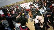 הפגנות בדרום רצועת עזה סמוך לגדר המערכת, 30 במרץ 2018. (צילום: עבד רחים חטיב / פלאש 90).