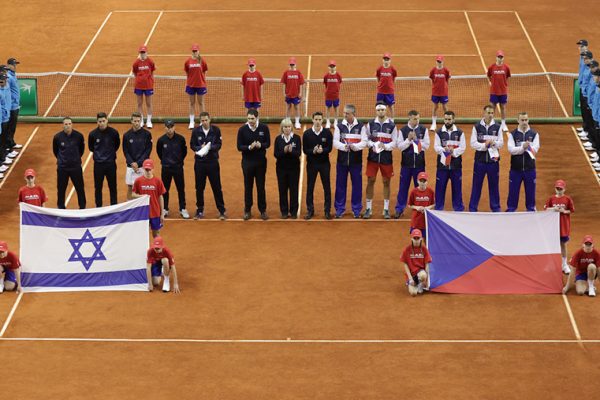 צ'כיה מול ישראל בגביע דיוויס, (צילום: Pavel Lebeda/Ceska sportovni).
