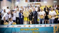 מכבי בנות אשדוד אלופת ליגת אתנה ווינר לנשים בכדורסל. (צילום: עודד קרני, מנהלת ליגת העל לנשים בכדורסל)