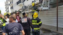 אתר בנייה ביפו. למצולמים אין קשר לכתבה (צילום: איחוד והצלה, מחוז מרכז)