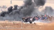 ההפגנות האלימות בגבול רצועת עזה ביום שישי (צילום: דובר צה"ל).