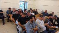 דיון בבית הדין הארצי לעבודה בירושלים בעקבות השביתה בנמלים והתקיעות בקידום הרפורמה (צילום: ניצן צבי כהן)