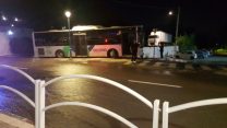 זירת האירוע בו נדקר נהג אוטובוס בעפולה, 2 במאי 2018. (צילום: דוברות מד"א)