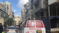זירת אתר הבנייה בו נהרג הפועל ה-17 בתאונות בענף הבניין, 20 במאי 2018 (צילום: יששכר וייס תיעוד מבצעי מד"א)