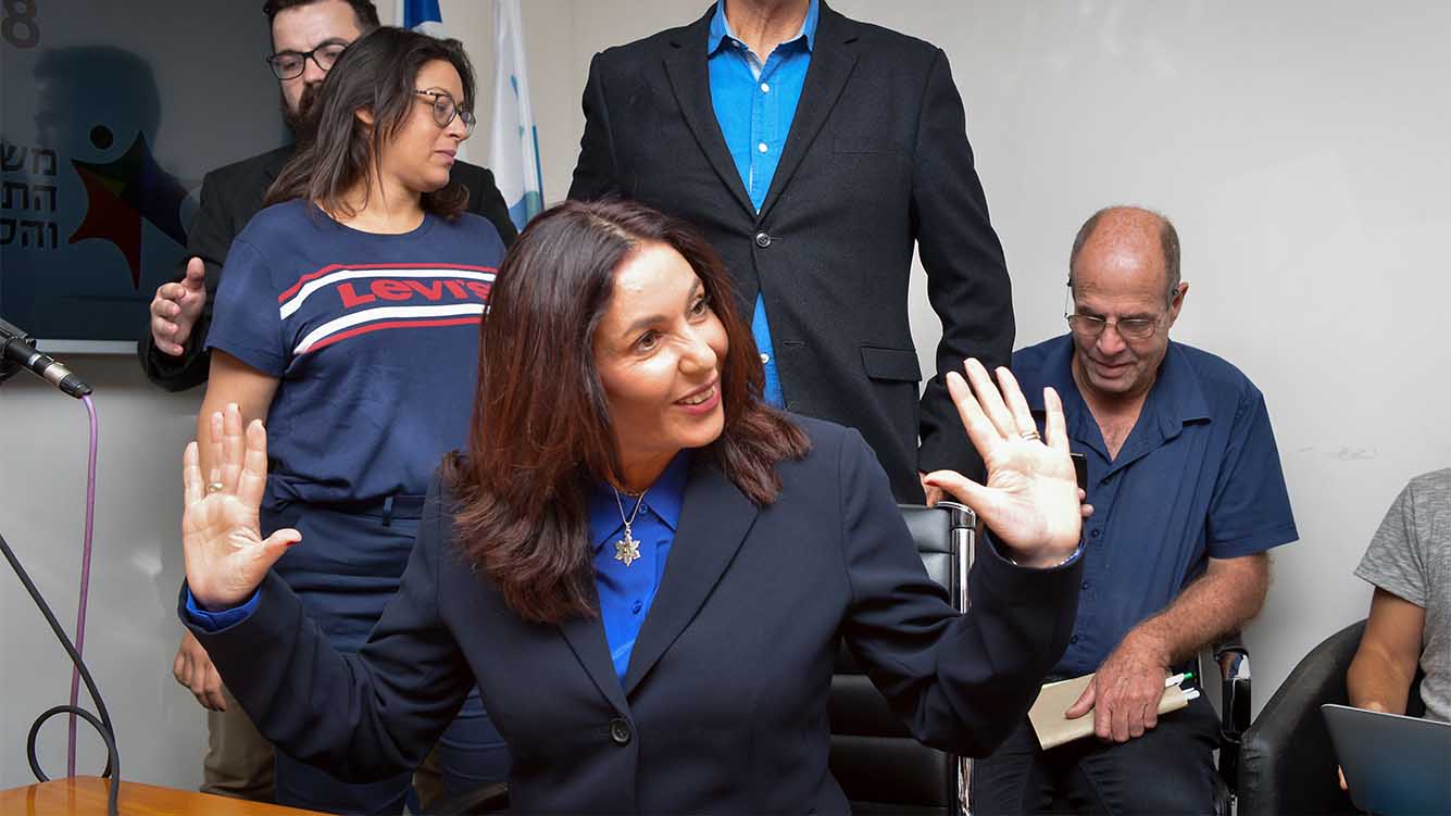 שרת התרבות והספורט מירי רגב במסיבת עיתונאים על ביטול משחק ישראל ארגנטינה (צילום: יוסי זליגר\פלאש90)