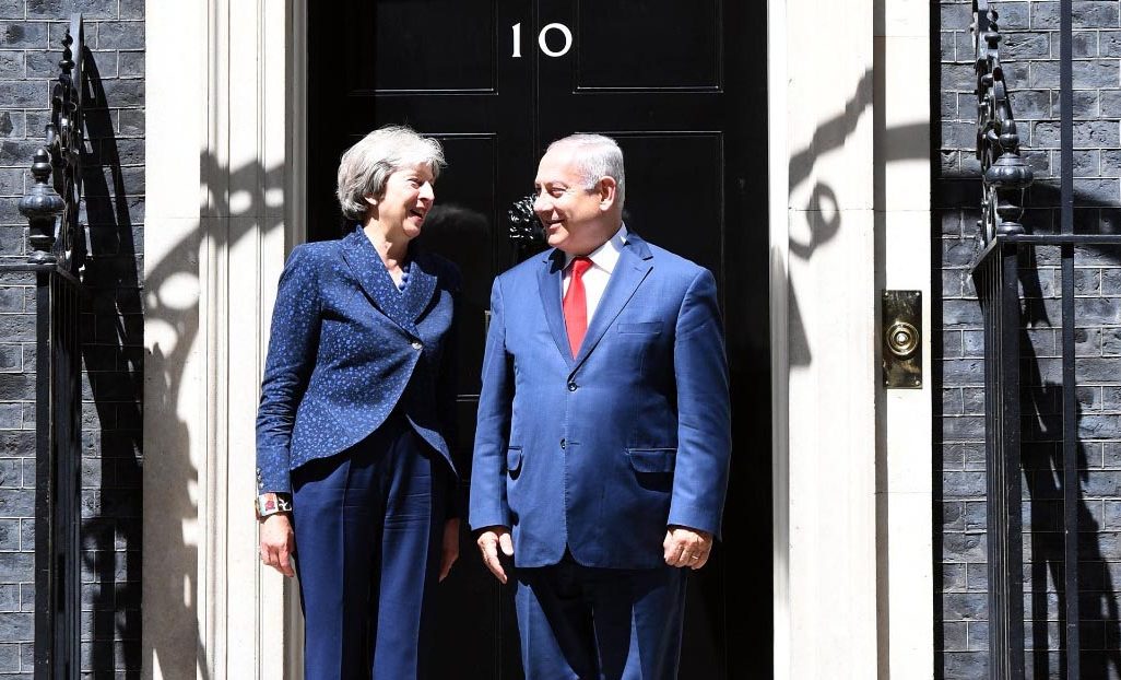 ראש ממשלת בריטניה תרזה מיי ובנימין נתניהו ראש ממשלת ישראל (חיים צח לע"מ)