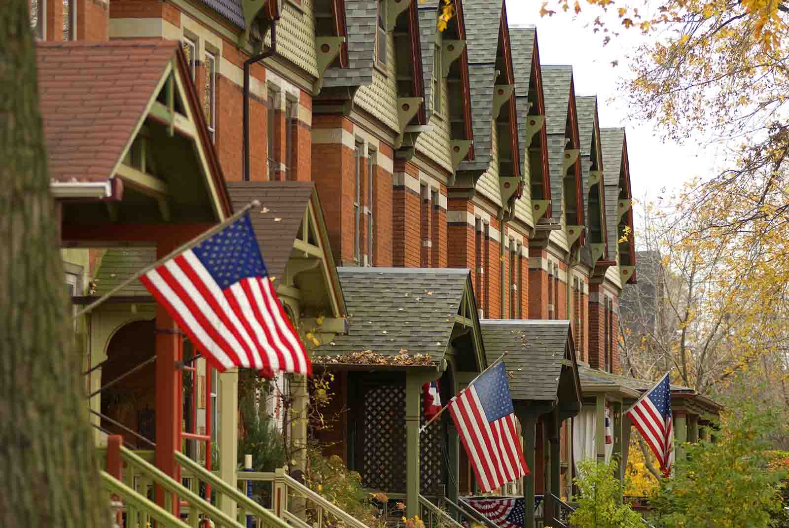 שכונת פרברים באזור שיקאגו, ארה״ב. אילוסטרציה (צילום: Shutterstock).