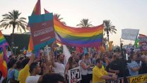 הפגנת המחאה נגד דבריו של סגן ראש העיר חולון נגד קהילת הלהט"ב, 21 ביוני 2018  (קרדיט: רן שלהבי)