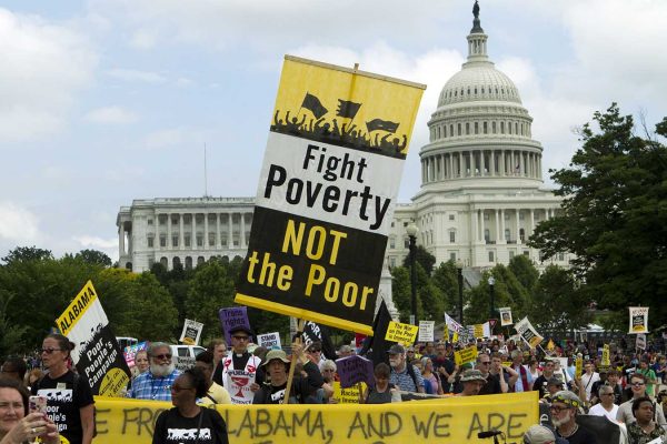 הפגנה של קמפיין העניים בוושינגטון די.סי. יולי 23 2018 (AP Photo/Jose Luis Magana)