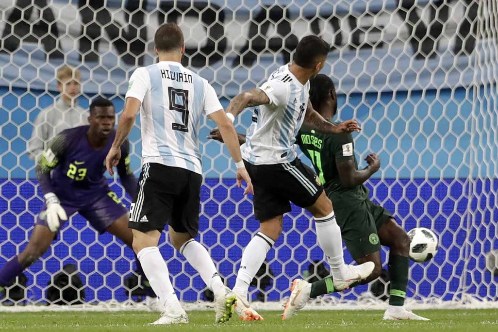 משחק ארגנטינה מול ניגריה, מונדיאל 2018 (AP Photo/Petr David Josek)