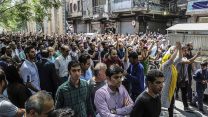 מחאות בשוק הגדול בטהרן בעקבות המצב הכלכלי הקשה באיראן, 27 ביוני 2018 (Iranian Labor News Agency via AP)