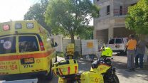 תאונת עבודה באתר בנייה (צילום ארכיון: אלון קוצי, תיעוד מבצעי מד"א)