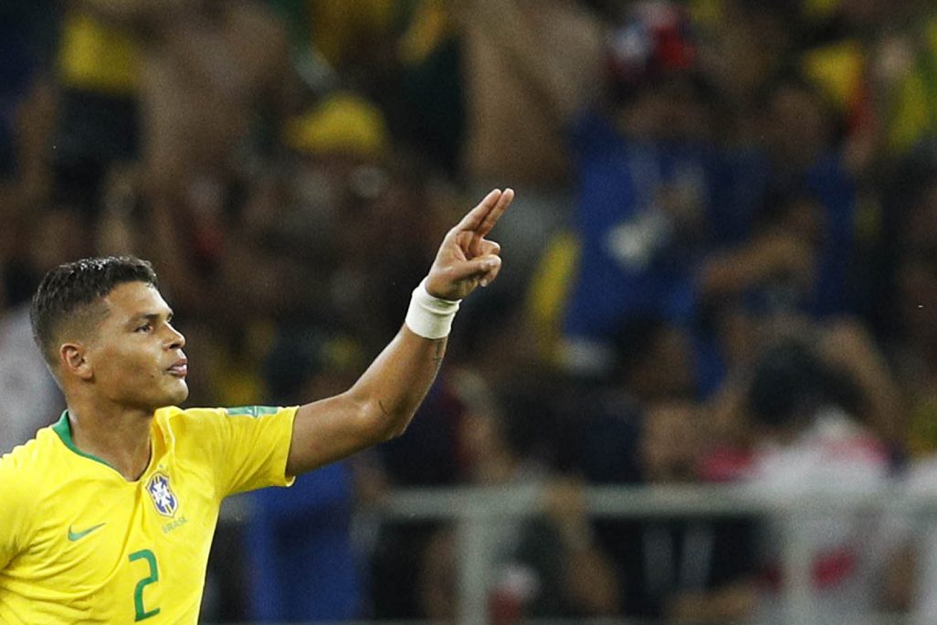 טיאגו סילבה מנבחרת ברזיל (צילום: AP Photo/Victor R. Caivano).