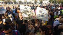 הפגנת התמיכה בטלוויזיה החינוכית (צילום: ניצן צבי כהן).