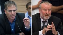 ח"כ יואב קיש והיועמ"ש מנדלבליט (צילום מרים אלטשר/ יונתןזינדל/ פלאש90)