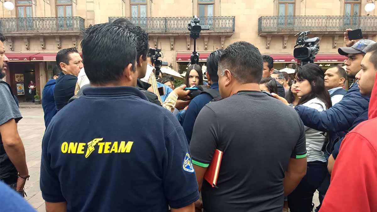 עובדי מפעל 'Goodyear' במקסיקו מפגינים נגד גל פיטורים שהוכרז ב-9 ביולי 2018 (IndustriALL)