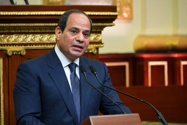 נשיא מצרים, עבד אל-פתאח א-סיסי (צילום: Egypt’s presidency media office via AP)