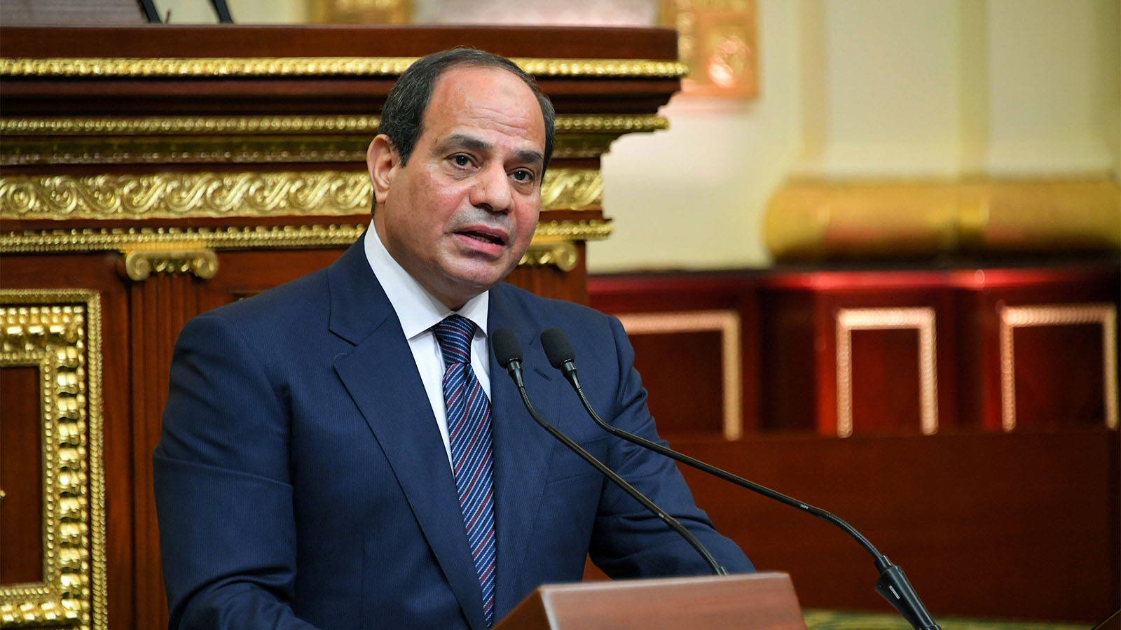נשיא מצרים, עבד אל-פתאח א-סיסי (צילום: Egypt’s presidency media office via AP).