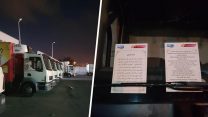 התאגדות עובדי נטו מחלקים ברכות הדרך לנהגים (מתוך דף הפייסבוק של ההתאגדות)