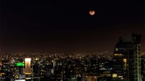 ליקוי הירח בשמי ברזיל. 27 ביולי 2018 (צילום:shutterstock)