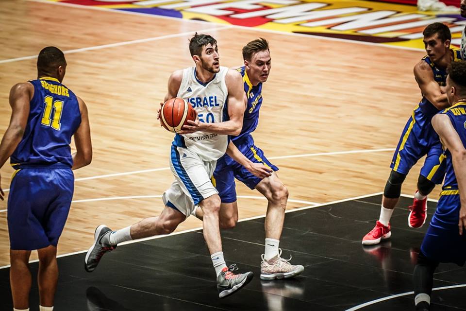 נבחרת ישראל מנצחת את שבדיה באליפות אירופה עד גיל 20 (באדיבות איגוד הכדורסל)