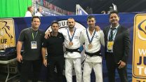 טל פליקר וברוך שמאילוב בגרנד פרי זאגרב (באדיבות איגוד הג'ודו בישראל)